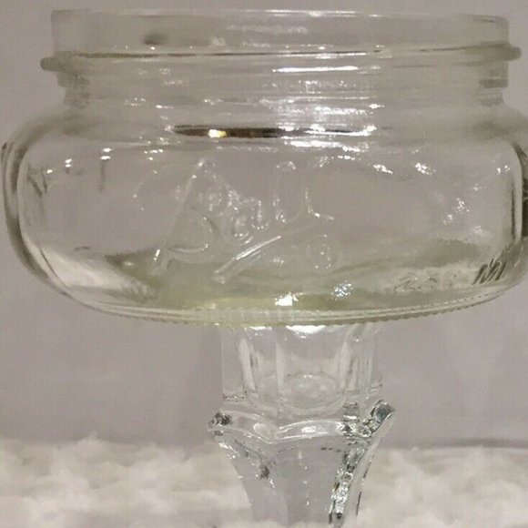 BALL MASON JAR WINE GLASS GOBLET STEM REDNECK WINE - Picture 1 of 6